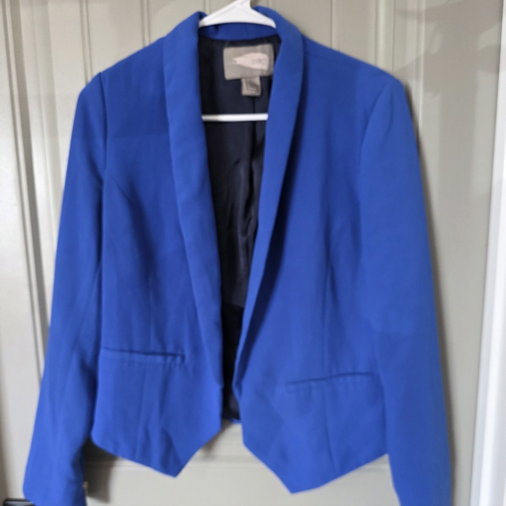 Love 21 Womans Small Royal Blue Blazer Open Front